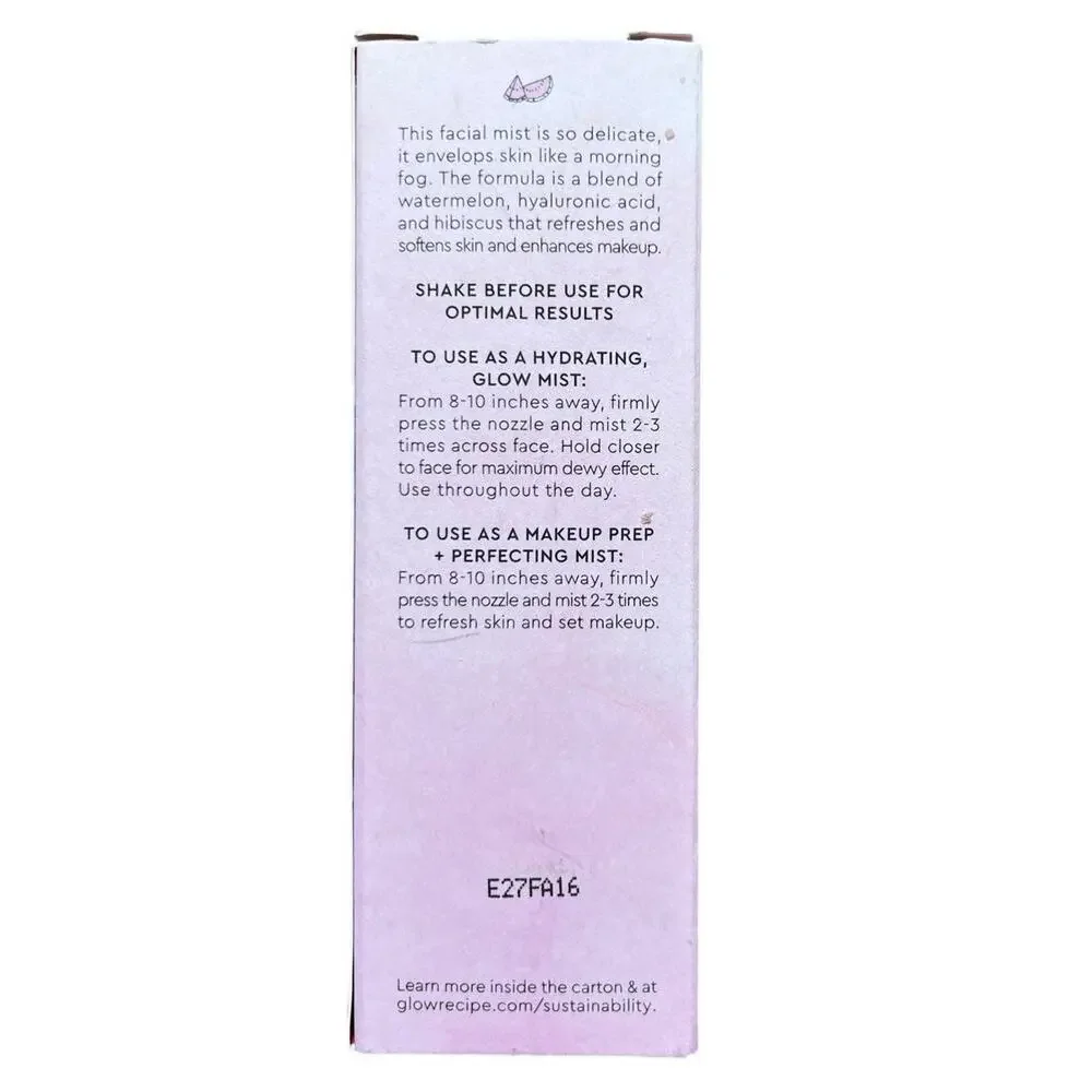 Glow Recipe Watermelon Glow Ultra Fine Facial Mist Setting Spray Makeup Primer